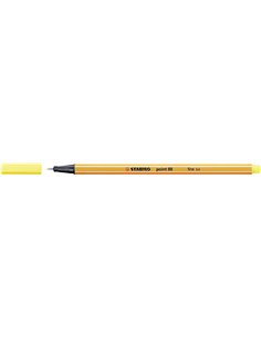 Marqueur fibre pointe fine Stabilo Point 88 - trait 0,4 mm - encre à base d'eau - jaune citron