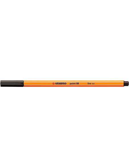 Marqueur fibre Stabilo Point 88 à pointe fine - trait 0,4 mm - encre à base d'eau - couleur ocre