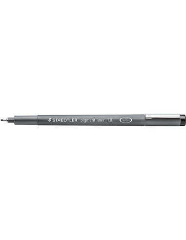 Marqueur calibré Staedtler Pigment Liner 308 - Trait 1 mm - Séchage rapide - Noir