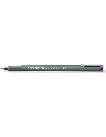 Marqueur calibré Staedtler Pigment Liner 308 - Trait de 0,3 mm - Séchage rapide - Couleur violette