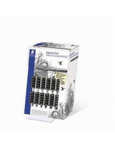 Staedtler Pigment Liner 308, coffret de 60 marqueurs calibrés - Différentes largeurs de trait - Séchage rapide - Noir