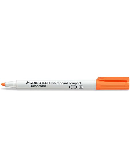 Marqueur pour tableau blanc Staedtler Lumocolor 341 – Pointe biseautée (environ 1-2 mm) – Séchage rapide – Orange