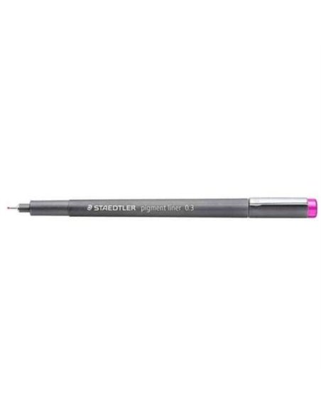 Marqueur calibré Staedtler Pigment Liner 308 - Trait de 0,3 mm - Séchage rapide - Couleur fuchsia
