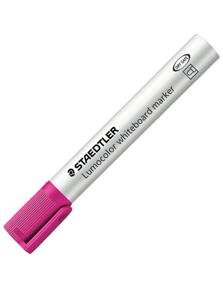 Marqueur pour tableau blanc Staedtler Lumocolor 351 - Pointe ronde - Trait de 2 mm - Capuchon avec clip - Rose