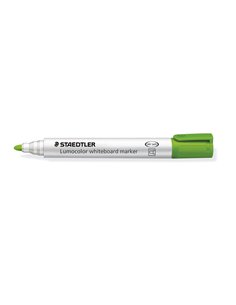 Marqueur pour tableau blanc Staedtler Lumocolor 351 - Pointe ronde - Trait de 2 mm - Capuchon avec clip - Vert citron
