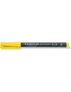 Marqueur permanent Staedtler Lumocolor Permanent 313 à pointe fine – Trait d'environ 0,4 mm – Séchage rapide – Jaune