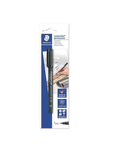 Marqueur permanent Staedtler Lumocolor Permanent 313 à pointe fine – trait 0,4 mm – pour presque toutes les surfaces – séchage r