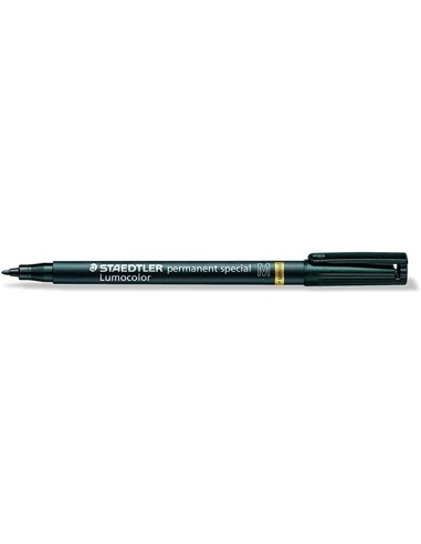 Marqueur permanent Staedtler Lumocolor Permanent Special 319 - Pointe d'environ 1 mm - Séchage rapide - Résistant à la lumière -