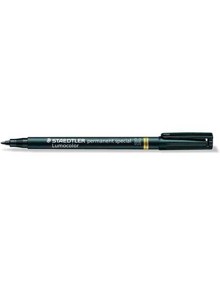 Marqueur permanent Staedtler Lumocolor Permanent Special 319 - Pointe d'environ 1 mm - Séchage rapide - Résistant à la lumière -