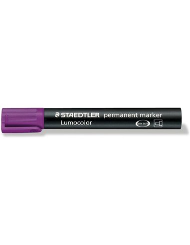 Marqueur permanent Staedtler Lumocolor 352 - Pointe ronde - Longueur de trait environ 2 mm - Capuchon avec clip - Séchage rapide