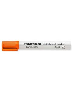 Marqueur pour tableau blanc Staedtler Lumocolor 351 - Pointe ronde - Trait de 2 mm - Capuchon avec clip - Orange