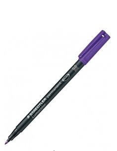 Marqueur permanent Staedtler Lumocolor 317 - Pointe ronde moyenne - Trait d'environ 1 mm - Capuchon avec clip - Séchage rapide -