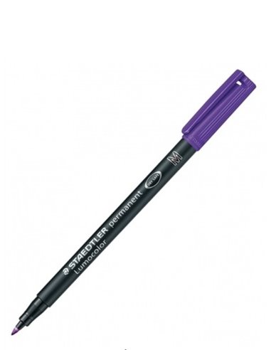 Marqueur permanent Staedtler Lumocolor 317 - Pointe ronde moyenne - Trait d'environ 1 mm - Capuchon avec clip - Séchage rapide -