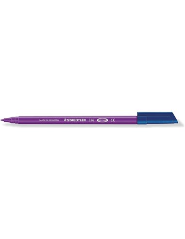 Marqueur pointe fine Staedtler Noris 326 - Trait d'environ 1 mm - Encre à base d'eau - Violet