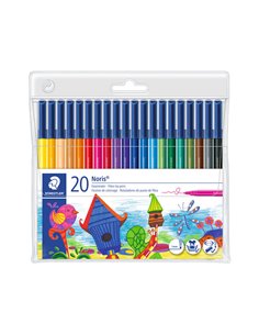 Marqueur pointe fine Staedtler Noris 326 - Résistant à la pression - Encre à base d'eau - Couleurs assorties