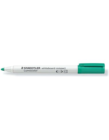 Marqueur pour tableau blanc Staedtler Lumocolor 341 – Pointe biseautée (environ 1-2 mm) – Séchage rapide – Vert