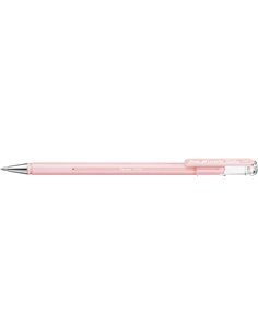 Stylo à bille Pentel Hybrid Milky - Pointe fine 0,8 mm - Trait 0,4 mm - Encre gel opaque - Rose pastel