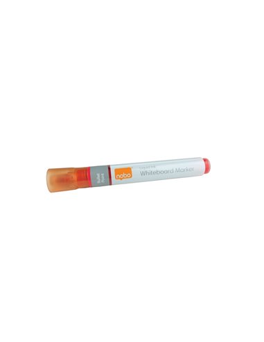 Marqueurs pour tableau blanc Nobo, lot de 10 – Pointe ronde de 3 mm – Encre liquide – Fenêtre de niveau d'encre – Rouge