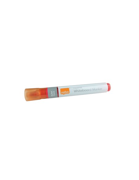 Marqueurs pour tableau blanc Nobo, lot de 10 – Pointe ronde de 3 mm – Encre liquide – Fenêtre de niveau d'encre – Rouge