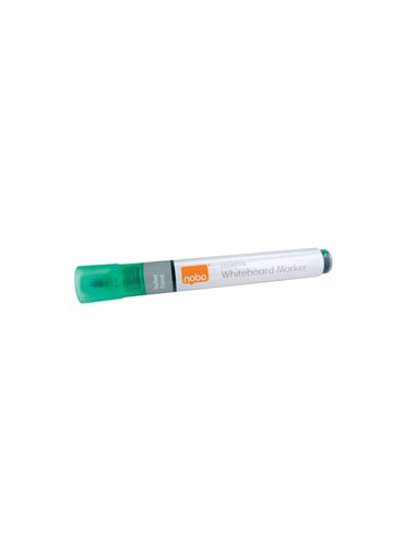 Lot de 10 marqueurs pour tableau blanc Nobo - Pointe ronde 3 mm - Encre liquide - Fenêtre de niveau d'encre - Vert