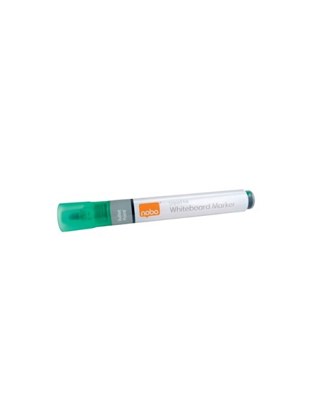 Lot de 10 marqueurs pour tableau blanc Nobo - Pointe ronde 3 mm - Encre liquide - Fenêtre de niveau d'encre - Vert