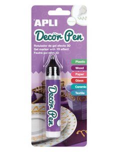 Marqueur gel métallique Apli 3D - 25 ml - Personnalisez facilement vos cadeaux, objets, cartes, détails, photos et dossiers - Bl