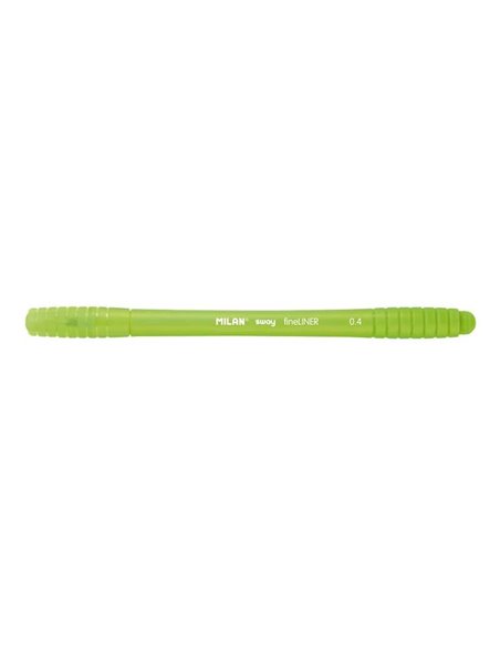 Marqueur Milan Sway Fineliner - Pointe fine 0,4 mm - Ergonomique - Encre à base d'eau - Vert clair
