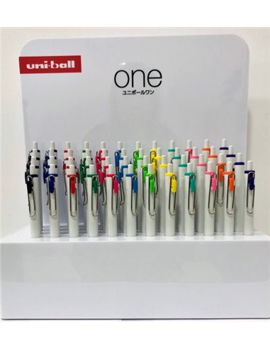 Stylos à bille à encre liquide Uni-ball UMN-S-07 ONE, lot de 48 – Pointe de 0,7 mm – Écriture ultra-douce – Prise en main douce 