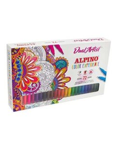 Pack de 72 marqueurs Alpino Dual Artist Color Experience - Double pointe pour des dessins plus complets - Forme triangulaire erg