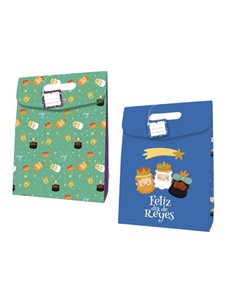 Sac en carton Bismark Trois Rois - Fermeture adhésive - Carte inscriptible - 2 modèles