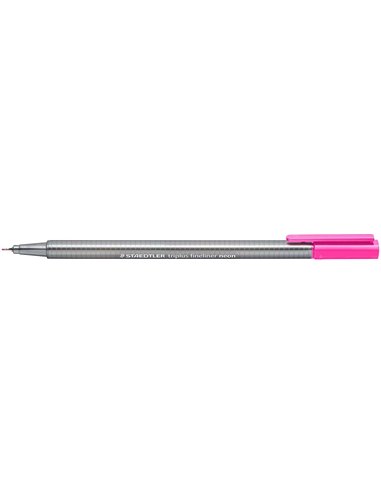 Marqueur Staedtler Triplus Fineliner 334 à pointe fine – trait 0,3 mm – encre à base d'eau – rose fluo