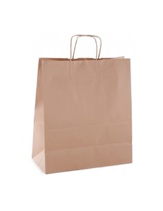 Lot de 50 sacs Kraft Apli - Haute résistance - Anses bouclées - Réutilisables et recyclables - Couleur marron