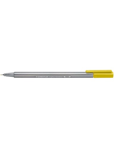 Marqueur pointe fine Staedtler Triplus Fineliner 334 - trait 0,3 mm - encre à base d'eau - couleur moutarde