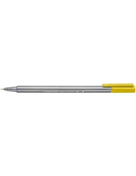 Marqueur pointe fine Staedtler Triplus Fineliner 334 - trait 0,3 mm - encre à base d'eau - couleur moutarde