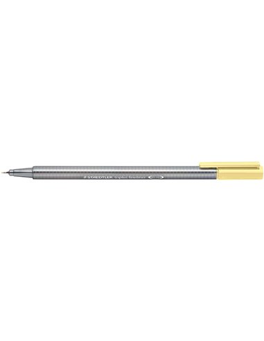 Marqueur pointe fine Staedtler Triplus Fineliner 334 - trait 0,3 mm - encre à base d'eau - couleur vanille