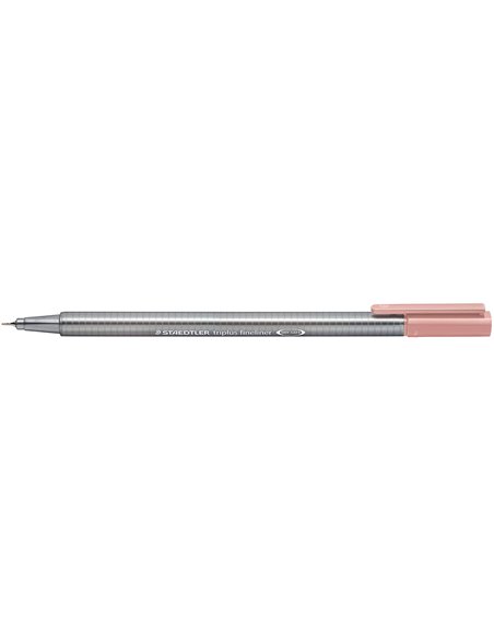 Marqueur Staedtler Triplus Fineliner 334 à pointe fine – trait 0,3 mm – encre à base d'eau – rose antique
