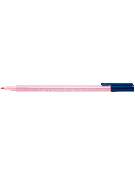 Marqueur pointe fine Staedtler Triplus Color 323 - Trait d'environ 1 mm - Encre à base d'eau - Rose clair