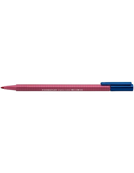 Marqueur pointe fine Staedtler Triplus Color 323 - Trait d'environ 1 mm - Encre à base d'eau - Couleur mauve