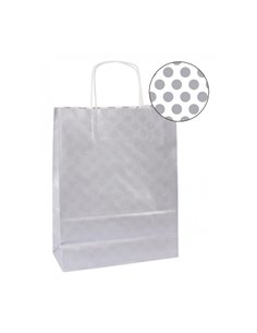 Lot de 50 sacs Kraft Apli - Haute résistance - Poignées bouclées - Réutilisables et recyclables - Couleur argent