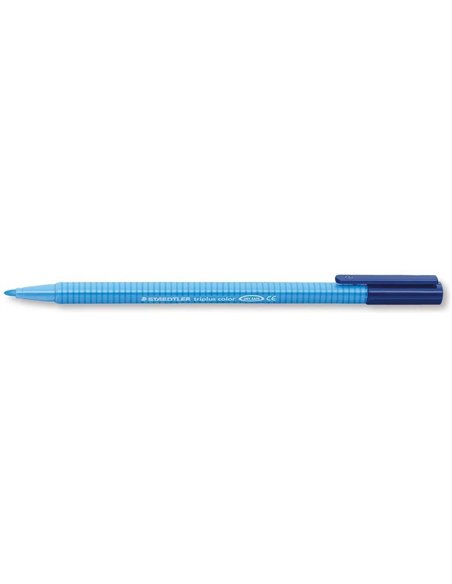 Marqueur Staedtler Triplus Color 323 à pointe fine – Trait d'environ 1 mm – Encre à base d'eau – Bleu clair