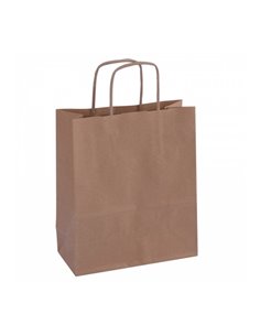 Lot de 50 sacs Kraft Apli - Haute résistance - Anses bouclées - Réutilisables et recyclables - Couleur marron