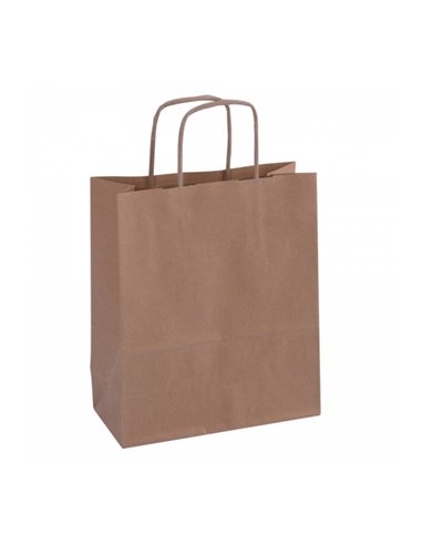 Lot de 50 sacs Kraft Apli - Haute résistance - Anses bouclées - Réutilisables et recyclables - Couleur marron