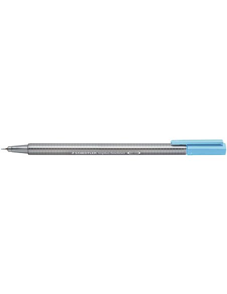 Marqueur Staedtler Triplus Fineliner 334 à pointe fine – trait 0,3 mm – encre à base d'eau – bleu aqua
