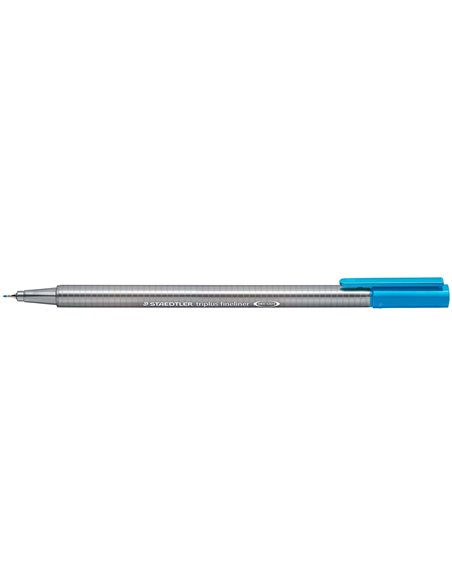 Marqueur Staedtler Triplus Fineliner 334 à pointe fine – trait 0,3 mm – encre à base d'eau – cyan