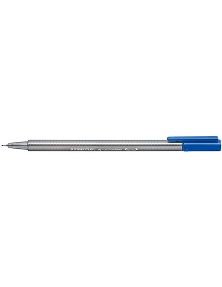 Marqueur Staedtler Triplus Fineliner 334 à pointe fine – trait 0,3 mm – encre à base d'eau – bleu pastel