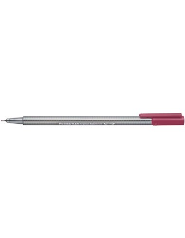 Marqueur Staedtler Triplus Fineliner 334 à pointe fine – trait 0,3 mm – encre à base d'eau – rouge foncé