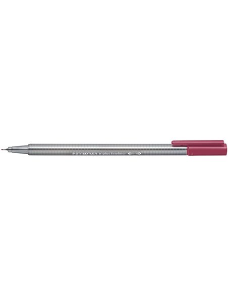 Marqueur Staedtler Triplus Fineliner 334 à pointe fine – trait 0,3 mm – encre à base d'eau – rouge foncé