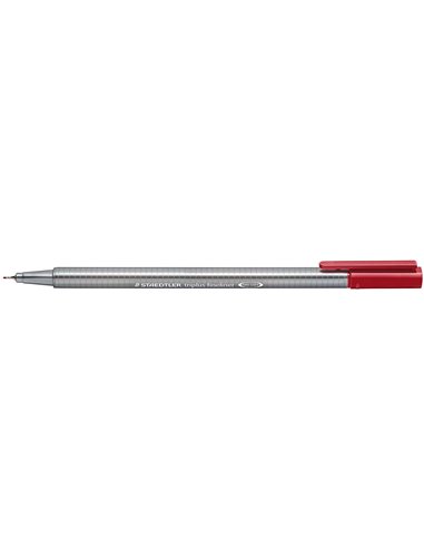 Marqueur pointe fine Staedtler Triplus Fineliner 334 - trait 0,3 mm - encre à base d'eau - couleur carmin foncé
