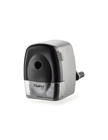 Taille-crayon à manivelle Dahle 133 - Pour crayons de 8 à 11,5 mm de diamètre - Couteau en acier - Pointe réglable - Grand réser