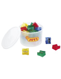 Pot de 25 taille-crayons Maxi Jovicolor - Idéal pour les cires Jovicolor et Jovicolor Triwax - Convient aux formats Maxi - Coule